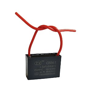 CAPACITOR QUADRADO CBB61 1,5UF 450VAC C/ABA