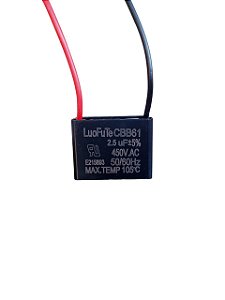 CAPACITOR QUADRADO CBB61 2.5UF 450VAC C/ABA