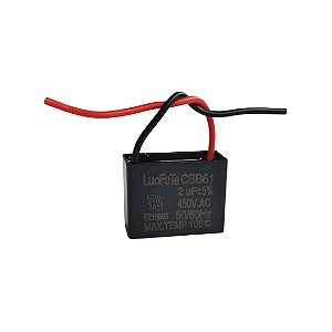 CAPACITOR QUADRADO CBB61 2,0UF 450VAC C/ABA