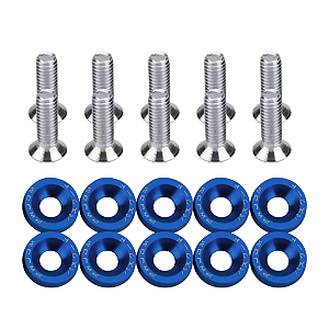 Parafuso Arruela Anodizada Universal Tunning M6 Kit 10 und