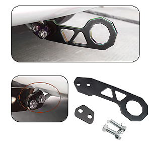 Gancho Engate Reboque Esportivo Tow Hook Universal Preto JDM
