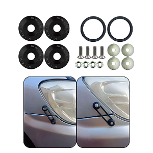 Kit Trava Para-choque Anilha Quick Release Preto Estilo BR