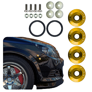 Kit Trava Para-choque Anilha Quick Release Amarelo Estilo BR