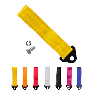 Kit Tow Strap Fita Cinta de Reboque Amarelo Engate Estilo BR