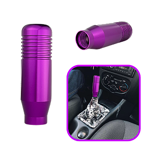 Manopla de Câmbio Esportiva Metal Rosa Universal Ajustável