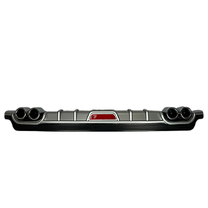 Difusor Para-Choque Traseiro Prata Universal GM VW Honda Kia