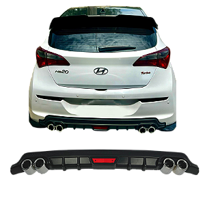 Difusor Para-Choque Traseiro Preto Universal Ford Chevrolet