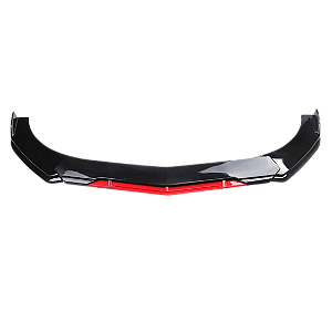 Spoiler Saia Frontal Universal Black Piano  Vermelho Premium