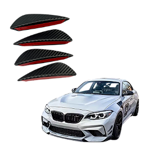 Bumper Adesivo Spoiler Lateral Aerodinâmico Universal Carbon
