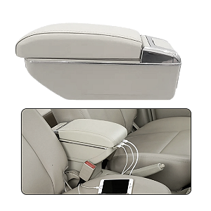 Console Central Apoio Universal Carro Entrada Usb Cinza