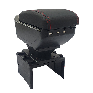 Console Apoio Universal Carro Entrada Usb Preto Vermelho