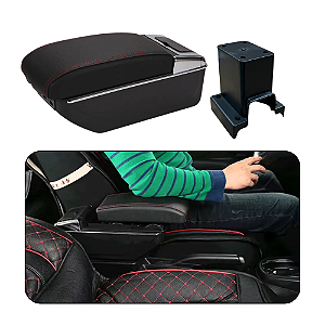 Apoio de Braço USB Porta Objeto Universal Preto e Vermelho