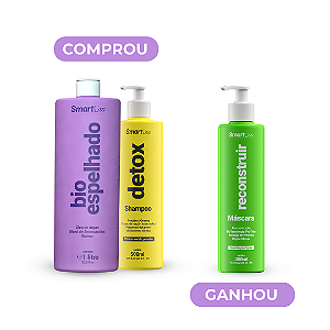 Bio Espelhado Perolado 1L + Shampoo Detox 500ml + Máscara Reconstruir 300ml