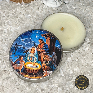 LATA NATAL VELA AROMÁTICA COM CERA COCO -  15 GRAMAS