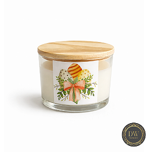 VELA  AROMÁTICA  PÁSCOA COM CERA COCO -  100 GRAMAS