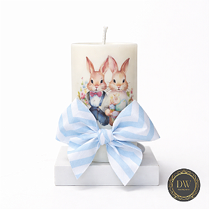 VELA DE PÁSCOA AROMÁTICA FEITA COM CERA COCO VEGETAL - 270 GRAMAS