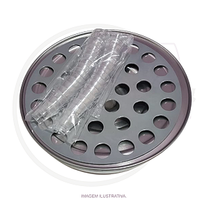 BANDEJA DE ALUMINIO PRATA PARA SANTA CEIA - 34 CAVIDADES