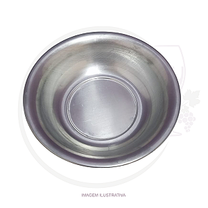 BACIA DE METAL PRATA 30cm - DECORATIVA