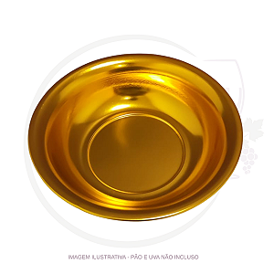 BACIA DE METAL DOURADA 30cm - DECORATIVA