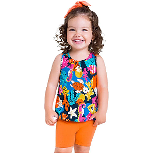 Conjunto Infantil Feminino Blusa + Ciclista Kyly