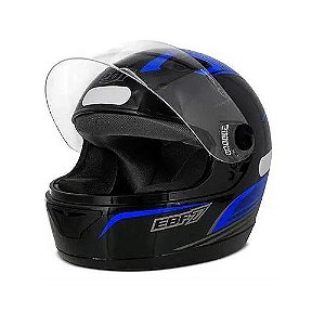 CAPACETE EBF 7 POWER 58 PRETO COM AZUL
