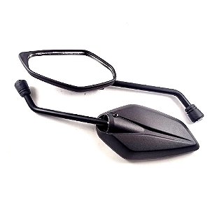 ESPELHO NOVA FAZER YS 150 - 250 YFACTOR (PAR) PRETO