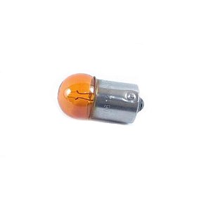 LAMPADA HALOGENA - PISCA 10W - BASE METALICA PEQUENA AMBAR