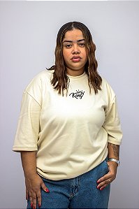 CAMISETA OVER TIGRE BEGE