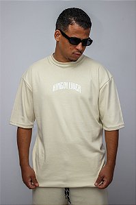 CAMISETA OVER ÁGUIA BEGE