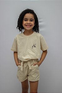 CAMISETA INFANTIL KING BEGE