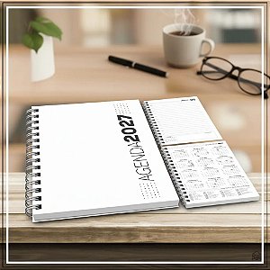 Agenda do ano atual ou seguinte. Com Wire-o e capa dura. 420 pág.