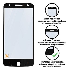 Vidro Z Power - Preto Compatível com Motorola