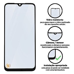 Vidro Redmi Note 8 - Preto Compatível com Xiaomi