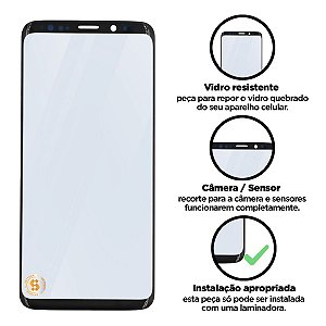 Vidro Galaxy S9 - Preto Compatível com Samsung