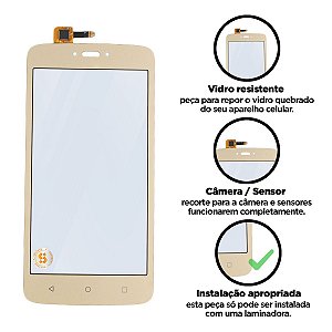 Vidro com Touch Moto C Compatível com Motorola