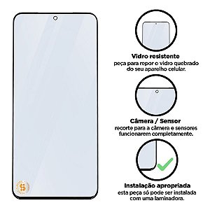 Vidro Galaxy S20 - Preto Compatível com Samsung