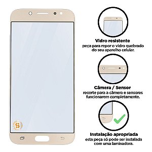 Vidro J7 Pro - Preto Compatível com Samsung