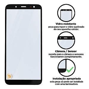 Vidro Galaxy J600 - Preto Compatível com Samsung