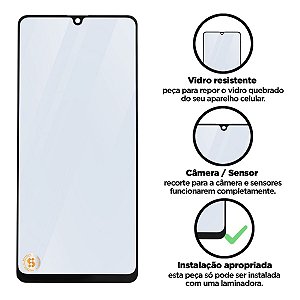 Vidro Galaxy A42 - Preto Compatível com Samsung