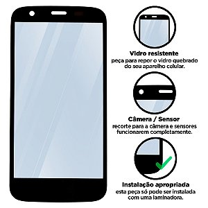 Vidro G1 - Preto Compatível com Motorola