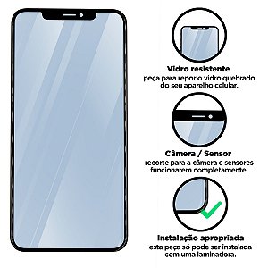 Vidro iPhone Xs Max - 11 Pro Max Com Cola Compatível com Apple