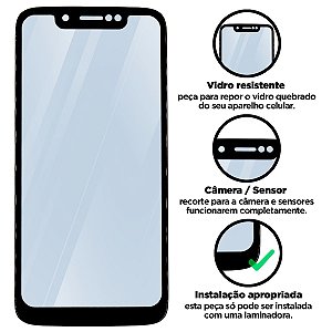 Vidro G7 Play - Preto Compatível com Motorola