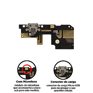 Placa Sub Redmi 5 Plus Sem Ci Original Compatível com Xiaomi