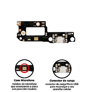 Placa Sub Redmi 6 Pro-Mi A2 Lite Sem Ci Original Compatível com Xiaomi