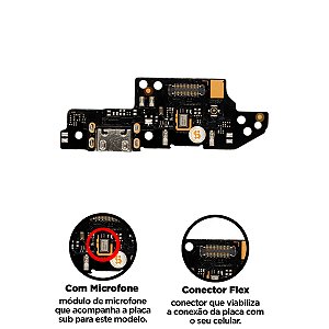 Placa Sub Redmi 9A-9C Sem Ci Original Compatível com Xiaomi