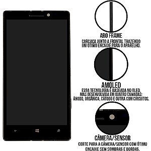 Frontal Lumia 930 Importado Com Aro Compatível Com Nokia