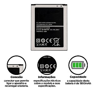 Bateria Galaxy Core Duos - Core Plus Duos Compatível com Samsung
