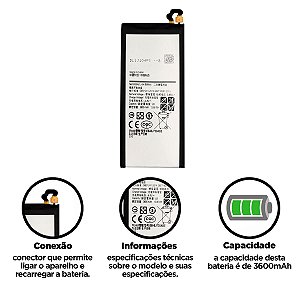 Bateria Galaxy J5 Metal Compatível com Samsung