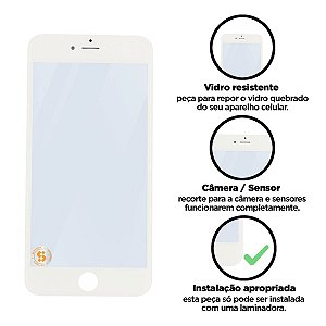 Vidro Iphone 6 Plus com Aro Compatível com Apple