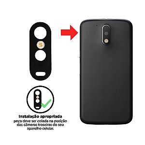 Lente Da Câmera G4 - G4 Plus - Preto Compatível com Motorola